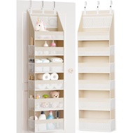 Criusia Door Storage Box, 6-Layer Wardrobe Hanging Storage Space, with 13 Mesh Bags, 55 Pounds (abou