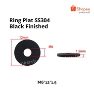M6 - SS304 Black Finished Stainless Steel 304 Plate Ring