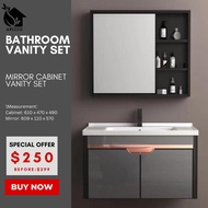 SG Stocks 60CM. Bathroom Vanity Mirror Set / Bathroom Cabinet / Basin Cabinet with Mirror Cabinet