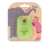 (蘋果味) 日本 CHARLEY paper soap 攜帶式香皂紙(每盒50枚)  x 1盒