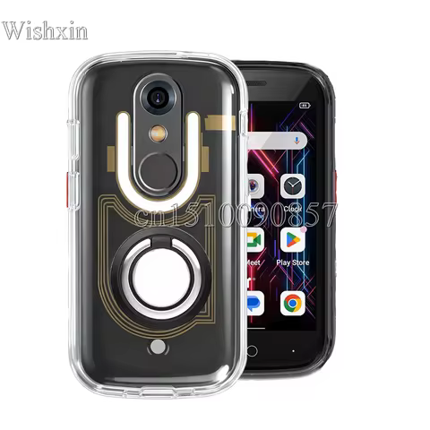 Case For Unihertz Jelly Star Ring Holder Shockproof Soft TPU Kickstand Cover For Unihertz Jelly Star