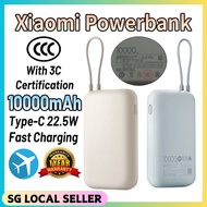 SG READY STOCK CCC Certification/Xiaomi 10000mAh Builtin Cable Fast Charging PowerBank 22.5W 3C Powe