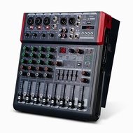 บอร์ดเสียง4ช่องพร้อมบลูทูธมืออาชีพพร้อมแอมพลิฟายเออร์ Usb เครื่องมิกซ์คอนโซลควอไลเซอร์99DSP Tkls T4