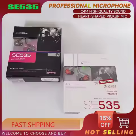 SE535 Top Quality Detachable Earphone Hi-Fi Stereo Headset SE 535 In-Ear Earphones Separate Cable wi