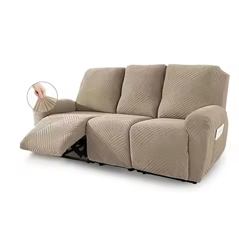 BROTHERS Recliner Couch Cover, Stretch Recliner Sofa Covers 3 Seater, Machine Washable Reclining Cou