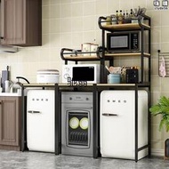 P%小型冰箱架子置物架側面上方落地洗碗機頂部家用廚房多層微波爐