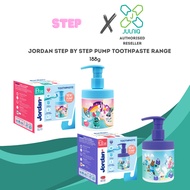 JORDAN Children PUMP & REFILL Toothpaste STEP Range 188g jordan toothpaste