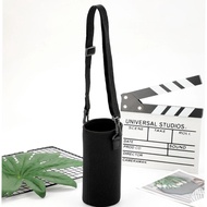 18oz/36oz/64oz Water Bottle Cover Bag Pouch W/strap Black Pouch Carrier Strap Holder Bottle L8n3