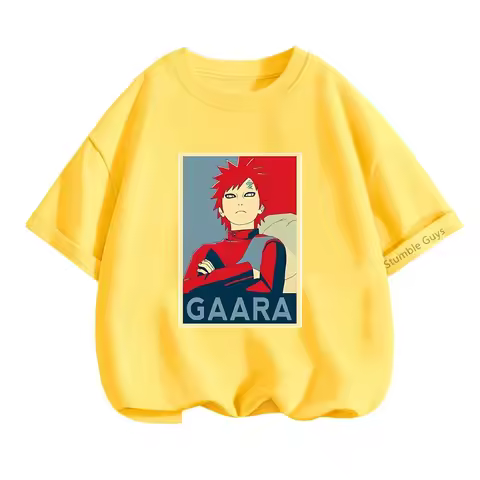 3-14 Years Boys Narutoes Cartoon Casual Summer Dragonball Short-sleeved T-shirt Gaara Tshirt Kids Te