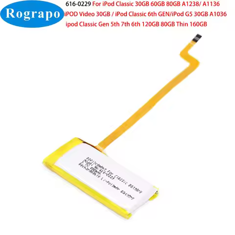 New 800mAh 616-0229 616-0232 Battery For iPod Classic 30GB 6th 80GB 120GB G5 Thin 5th 5.5 Classi 7th