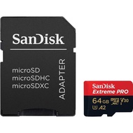 Sandisk MEMORY CARD MICRO-SD 64gb EXTREME PRO+Adapter (200Mbps)