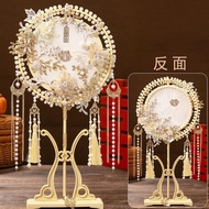 Double-Sided Heavy Industry Tangling Flowers Group Fan Wedding Xiuhe Xi Fan Wedding Birth Wedding Fa