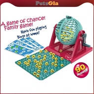 [PETSOLA] Bingo Game Set, Bingo Lottery Game, Traditional Bingo Machine Toy Bingo Set for Festivals,
