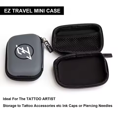 EZ Tattoo Mini Travel Case Rectangle Shaped Portable Protection Hard Case EZ Logo Zipper for Tattoo 