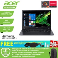Acer Aspire 3 A315-23-R6EA/ A315-23-R8ZJ Notebook - (15.6IN HD/ AMD RYZEN 3 3250U/ 4GB DDR4/ 256GB S
