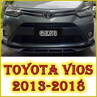 ✧ ☏ ✤ VIOS 2013-2018 GEN3 Black Car Front Bumper Lip Double Chin Splitter Diffuser Body Kit