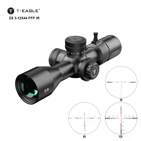 T-EAGLE ZS 3-12x44 FFP IR Rifle Scope Spotting Tactical Riflescope Strong Shockproof Air Gun Sight H