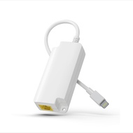 Lightning to Ethernet Adapter Supports All iOS, PoE to Lightning Adapter with 10W Charging for iPad/