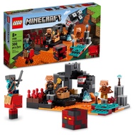 Minecraft The Nether Bastion Set, 21185 Battle Action Toy with Mob, Piglin Brute & Strider Figures, 