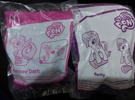 McDonald 開心樂園 小馬寶莉 Pony Horse toys Rainbow Dash Rarity 玩具 4隻 2016 2019
