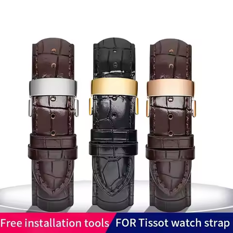 Leather strap FOR Tissot Le Locle T41 T006 PRC200 Watch Strap Wrist Belt Watch Bracelet 1853 Watchba