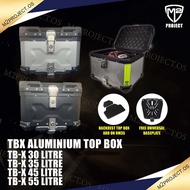 ♣TBX Motorcycle Aluminium Top Box Water Resistance Include Leather Inner Padding 30L 45L 55L - m2project.os⊿