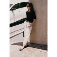 AMR DE SAISON (AIMER)-Cotton Spandex Three-Quarter Sleeve T-Shirt