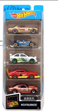 (READYSTOCK) HOTWHEELS 5 PACK SET NIGHTBURNERZ NISSAN SKYLINE 2000 GT-X FORD ESCORT MAZDA MIATA MAD 