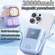 SG Local- 3in1 20000mAh Magnetic Power Bank 22.5w Fast Charging Magnetic PowerBank PD 20W Portable Mini Mobile Power