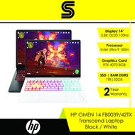HP OMEN 14 FB0039/42TX Transcend Laptop (14" 2.8K OLED/120Hz/U9-185H/RTX 4070 8GB/1TB SSD/32GB DDR5/