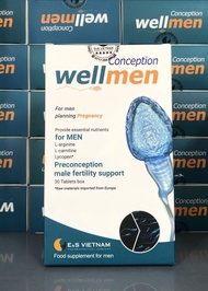 Wellmen Conception Bổ Tinh Trùng- Tăng chất lượng tinh trùng cải thiện sức khỏe nam giới - HỘP 30 vi