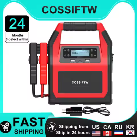 Rig Truck 46800mAh Booster Jump Starter For 12V Car 24V Truck Diesel Gas Double Can Start Van/Bus/Ta