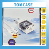 Bộ sạc nhanh 25w chính hãng Quaker Gan H01 sạc nhanh không nóng máy an toàn bảo hành 6 tháng