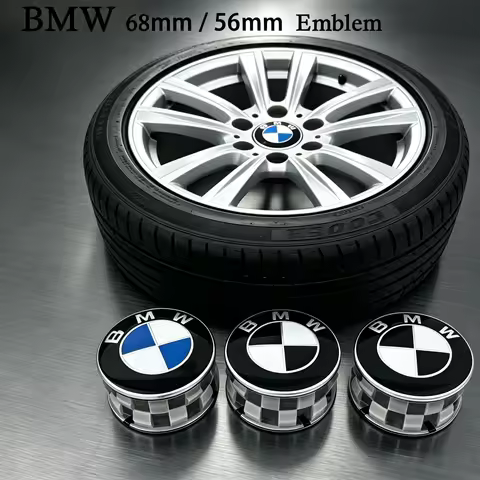 4PCS 56mm 68mm BMW Wheel Center Hub Caps Car Rim Center Badge Covers Replacement Fit E46 E90 E60 F30