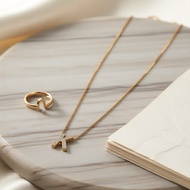 Cubic Zirconia 26-Letter Personalized Pendant Necklace for Her, Adjustable Dainty Chain - Minimalist
