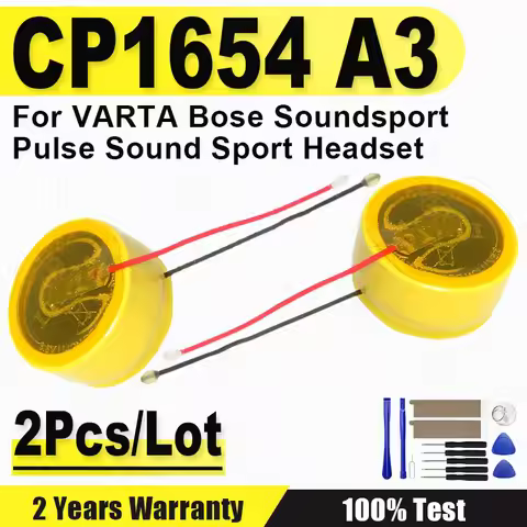 2pcs/lot CP1654 A3 Replacement Battery CP1654 A3 LIR1654 For VARTA Bose Soundsport Pulse Sound Sport