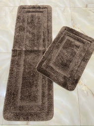 Thảm trải sàn nhà bếp lông cừu Bộ 2 Thảm Bếp Lông Cừu Siêu Thấm Thảm chùi chân Thảm lau chân chất li