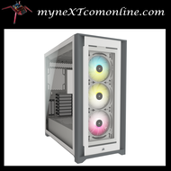 Corsair iCUE 5000X RGB Tempered Glass Mid-Tower ATX PC Smart Case - White