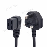 Right Angle C19 to UK BS1363 plug Power Cable for Server/PDU, Connected To C20 AC Power Cable Type-G