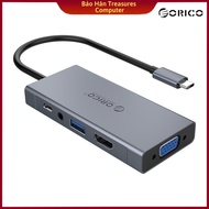 ORICO MC-U501P-GY Type-C USB Hub 5 Ports HDMI 30Hz/ VGA 1920 *1080P 60Hz/ PD 60W Max/ AUDIO/ USB 3.0
