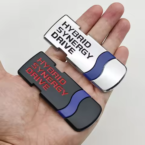 3D Metal Car Badge Hybrid Synergy Drive Logo Emblem Trunk Fender Sticker For Toyota Corolla Prius Ca