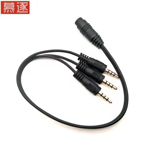 1x Gold Überzogene 3,5mm TRS Stereo Weibliche 3 Pole Jack zu3x 1/8 "3 Pole Stecker Audio kopfhörer A