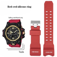สายนาฬิกา Casio G-SHOCK สีดำทองขนาดใหญ่โคลนคิงส์ GWG-1000 GWG-1000GB คุณภาพสูงสายรัดนาฬิกาข้อมือผู้ชายซิลิโคนเรซินดัดแปลง