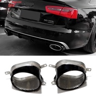 1 Pair 304 Stainless Steel Exhaust Pipe Mufflers For 2015-2018 Audi A4 A5 A6 A7 RS3 RS4 RS6 RS7 Muff