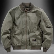 ญี่ปุ่น Vintage อินเทรนด์หลวม Fit Bomber Jacket สําหรับผู้ชายและผู้หญิงคู่ฤดูใบไม้ผลิฤดูใบไม้ร่วงฤดู