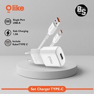 Olike Charger 1.5A Type C White C104C 100 cm 5V / 1.5A Adapter Set