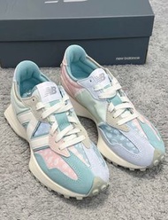 👀全新現貨New Balance  327 復古運動 低幫跑步鞋 男女同款 藍粉