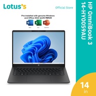 HP OmniBook 3 14-HY0059AU 14" 2K Laptop Mica Silver (R5-408GB512GBW11H&S+M365) SN
