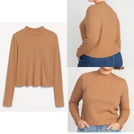 Rib knit crop sweater odn export surplus