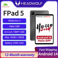Headwolf FPad5 Android 14 tablet 8.4 inch Max 16GB(8GB+8GB Virtual) Ram 128GB UFS2.1 Octa-core G99 T